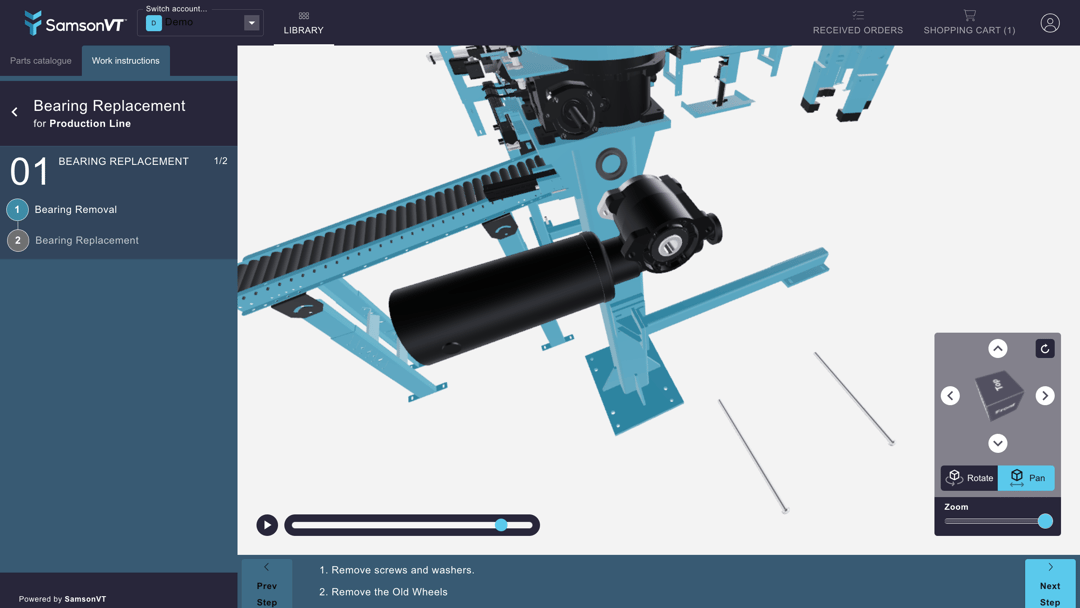 Electronic 3D Parts Catalog & Work Instructions for OEMs Partful